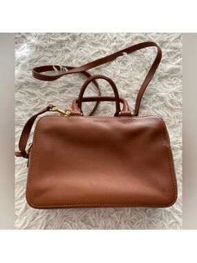NEW Veronica Beard brown leather crossbody bag